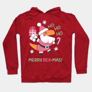 Merry Rex-mas Dinosaur Santa Hoodie